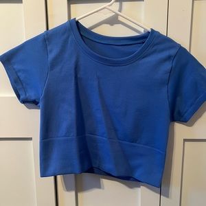 Aerie Offline: Blue Cropped Tee